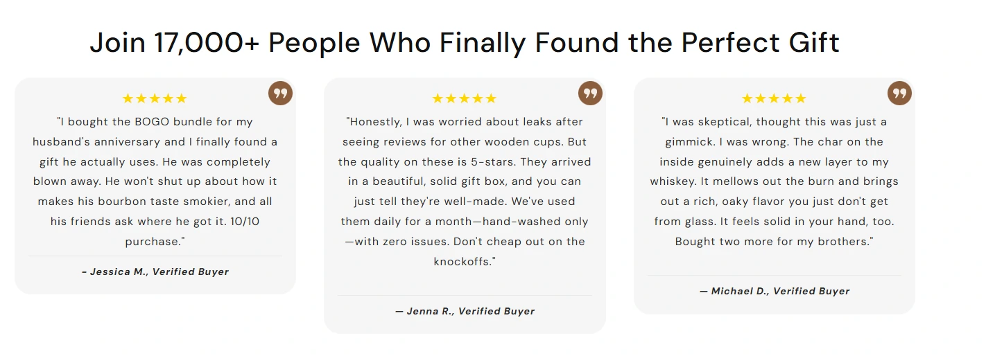 Oak Sip Wooden Glass Reviews